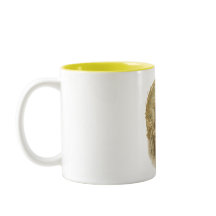 Caneca de água-forte floral rainha Art Nouveau