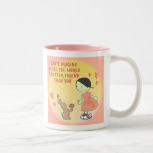 Café Em Dois Tons caneca de amizade