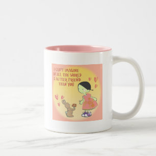 Café Em Dois Tons caneca de amizade