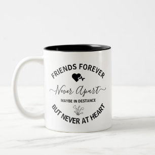 Café Em Dois Tons Caneca de Amizade Presente de Amizade à Distância