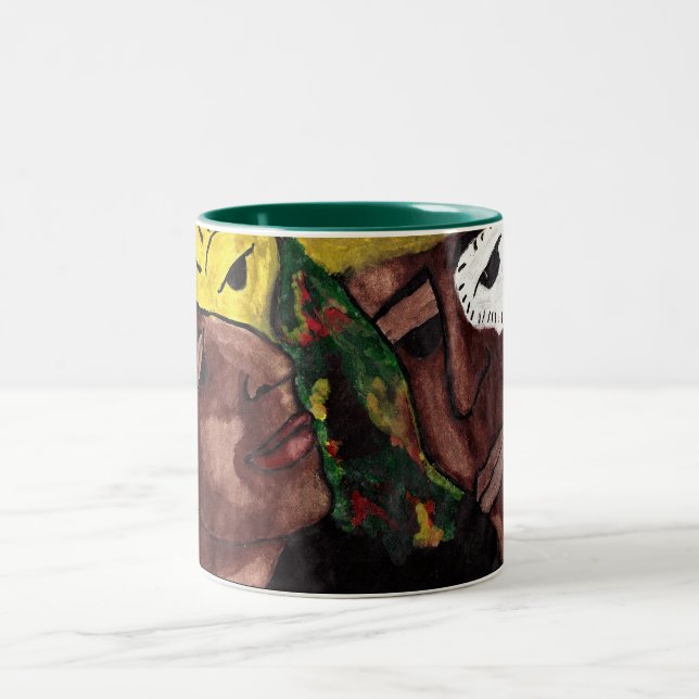Café Em Dois Tons Caneca de amor AFRICANA (Centro)