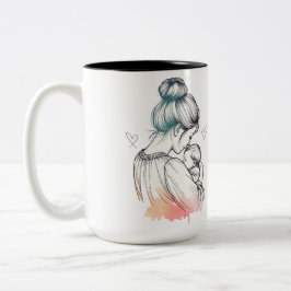 Café Em Dois Tons caneca de amor da mãe