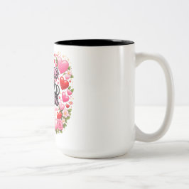 Café Em Dois Tons Caneca de Amor do Dia dos Namorados