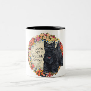 Café Em Dois Tons Caneca de Amor por Scottish Terrier
