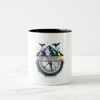 Café Em Dois Tons Caneca de Aniversário de 25 anos TarValon.Net