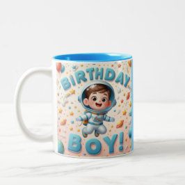 Café Em Dois Tons Caneca de aniversário de menino