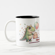 Caneca de Aniversário de Meninos Dinossauro Fofinh