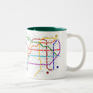 Café Em Dois Tons Caneca de Argentina dos buenos do metro
