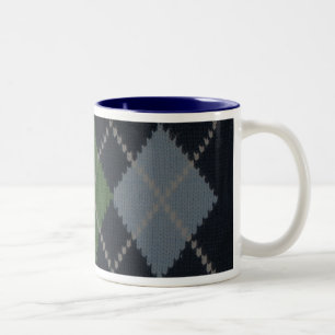 Café Em Dois Tons Caneca de Argyle do vovô