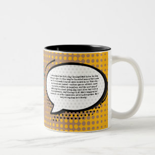 Café Em Dois Tons Caneca de Arte Pop da Mãe do Golden Retriever - Pe