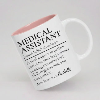 Café Em Dois Tons Caneca de Assistente Médico Personalizado Presente