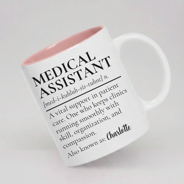 Café Em Dois Tons Caneca de Assistente Médico Personalizado Presente (Medical Assistant Thank You Gift Mug for Her, Medical Assistant Graduation Mug Personalized Gift)
