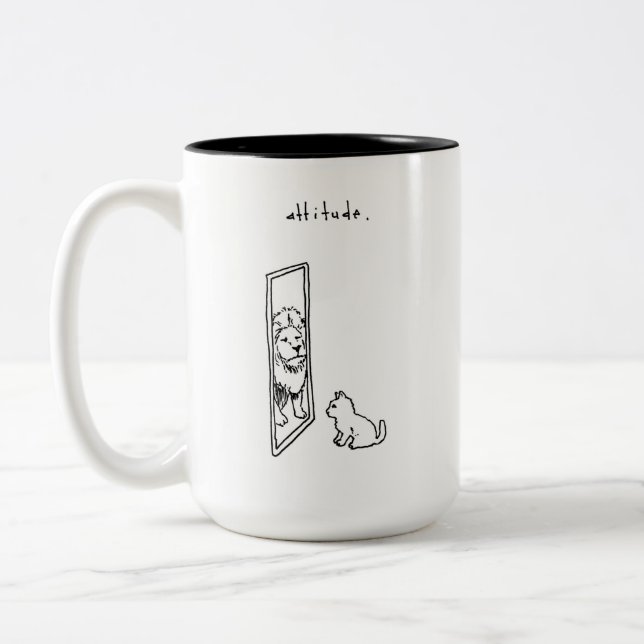 Café Em Dois Tons caneca de atitude (Esquerda)