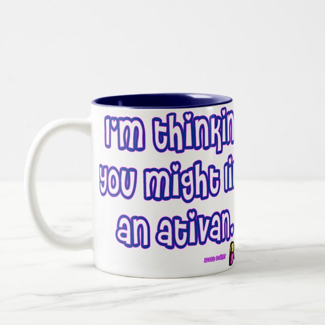 Café Em Dois Tons Caneca de Ativan (Esquerda)