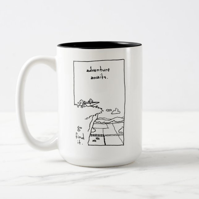 Café Em Dois Tons Caneca de aventura (Esquerda)