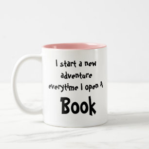 Café Em Dois Tons Caneca de Aventura de Livro