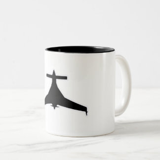 Café Em Dois Tons Caneca de Avião Experimental Long Ez