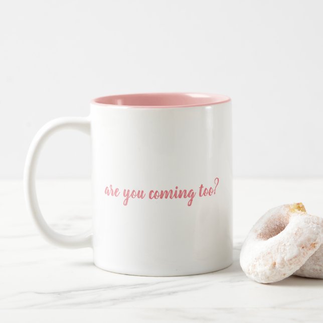Café Em Dois Tons Caneca de AYCT (rosa) (Com Donut)