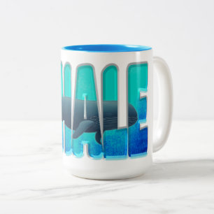 Café Em Dois Tons caneca de baleia