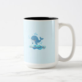 Café Em Dois Tons Caneca de Baleia do Oceano Fofa