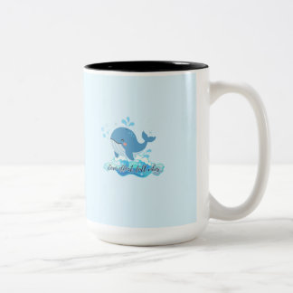 Café Em Dois Tons Caneca de Baleia do Oceano Fofa