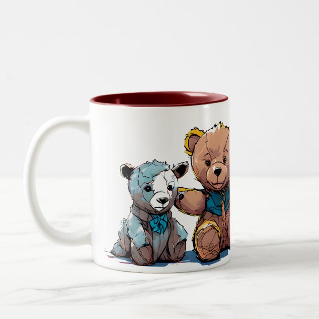 Café Em Dois Tons Caneca de Bebida Quente Prayer Bear (Esquerda)