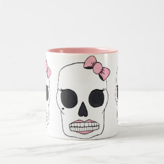 Café Em Dois Tons Caneca de Betty do crânio do açúcar