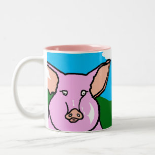 Café Em Dois Tons Caneca de BlueSkyPigs