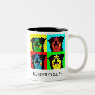 Café Em Dois Tons Caneca de border collie do pop
