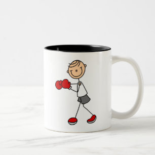 Café Em Dois Tons Caneca de Boxe de Boneco de Palito