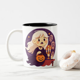 Café Em Dois Tons Caneca de Bruxa de Halloween Assustador – Fantasma