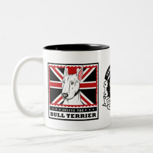 Café Em Dois Tons Caneca de bull terrier