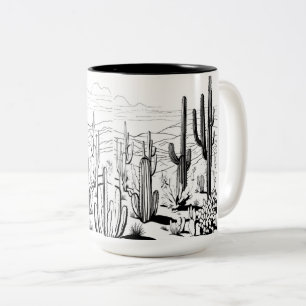 Café Em Dois Tons caneca de cacto
