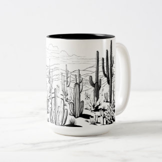Café Em Dois Tons caneca de cacto