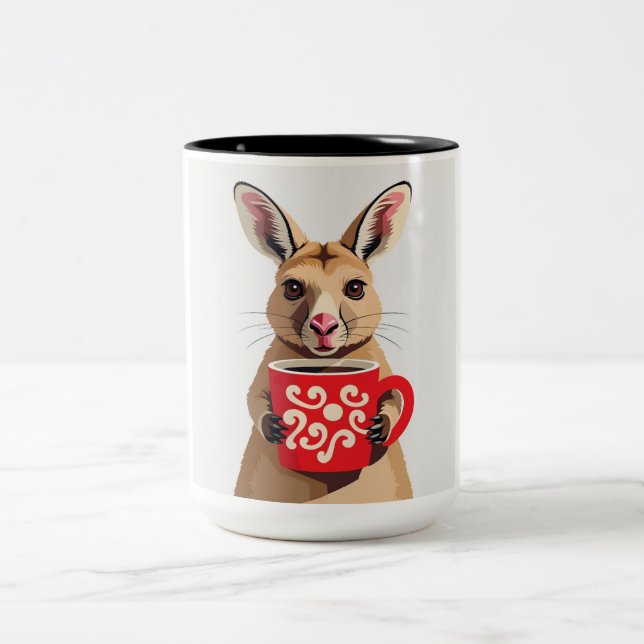 Café Em Dois Tons Caneca de Canguru Bebê (Centro)