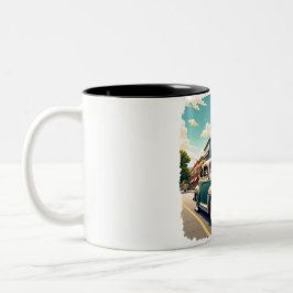 Café Em Dois Tons Caneca de Carro Antigo dos Anos 40