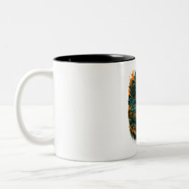 Café Em Dois Tons Caneca de Carro Clássico com Grafite