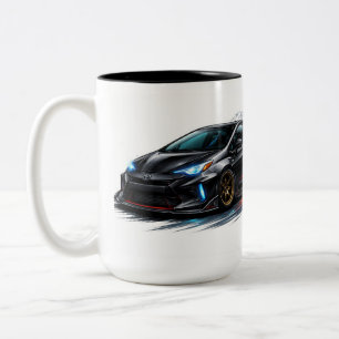 Café Em Dois Tons Caneca de Carro Preto Elegante