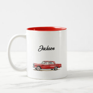 Café Em Dois Tons Caneca de Carro Vermelho Personalizada