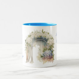 Café Em Dois Tons Caneca de Casamento Floral Sonhador