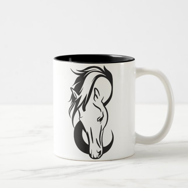 Café Em Dois Tons Caneca de Cavalo (Direita)