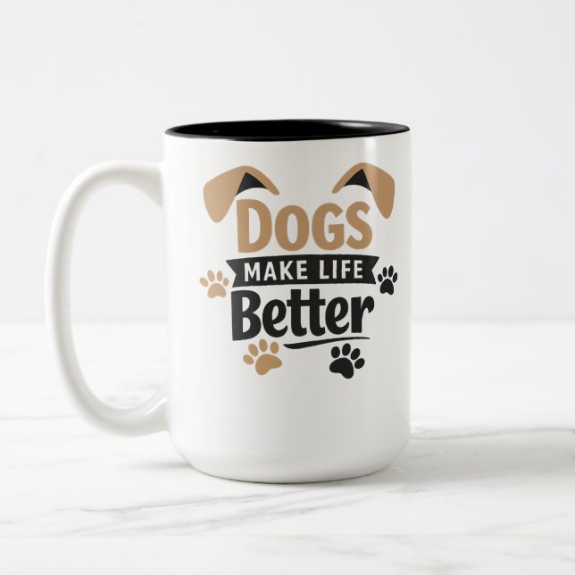 Café Em Dois Tons Caneca de Cerâmica (Esquerda)