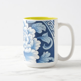 Café Em Dois Tons Caneca de cerâmica branca Daisy