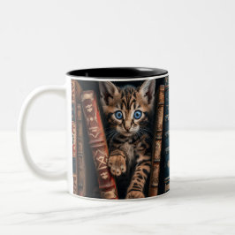 Café Em Dois Tons Caneca de Cerâmica com Duas Cores | Gato Bengal Li