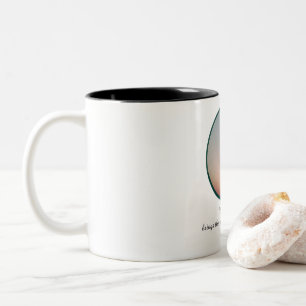 Café Em Dois Tons Caneca de Cerâmica com Foto Realista do Pôr do Sol