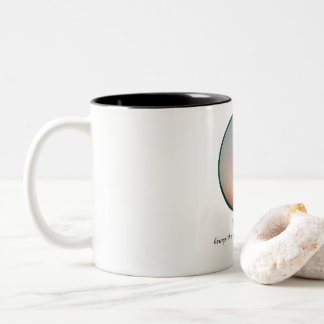 Café Em Dois Tons Caneca de Cerâmica com Foto Realista do Pôr do Sol