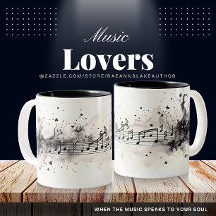 Café Em Dois Tons Caneca de Cerâmica com Tinta Aquarela para Amantes