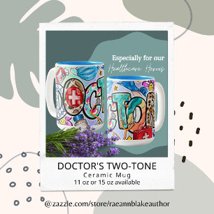 Café Em Dois Tons Caneca de Cerâmica de Duas Cores do Doutor