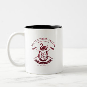 Café Em Dois Tons Caneca de Cerâmica do Clube Equestre Real Silênc