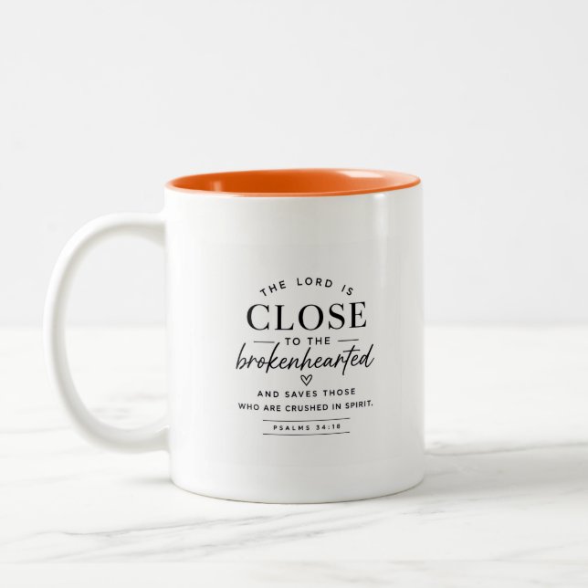 Café Em Dois Tons Caneca de Cerâmica Inspirada na Fé (Esquerda)